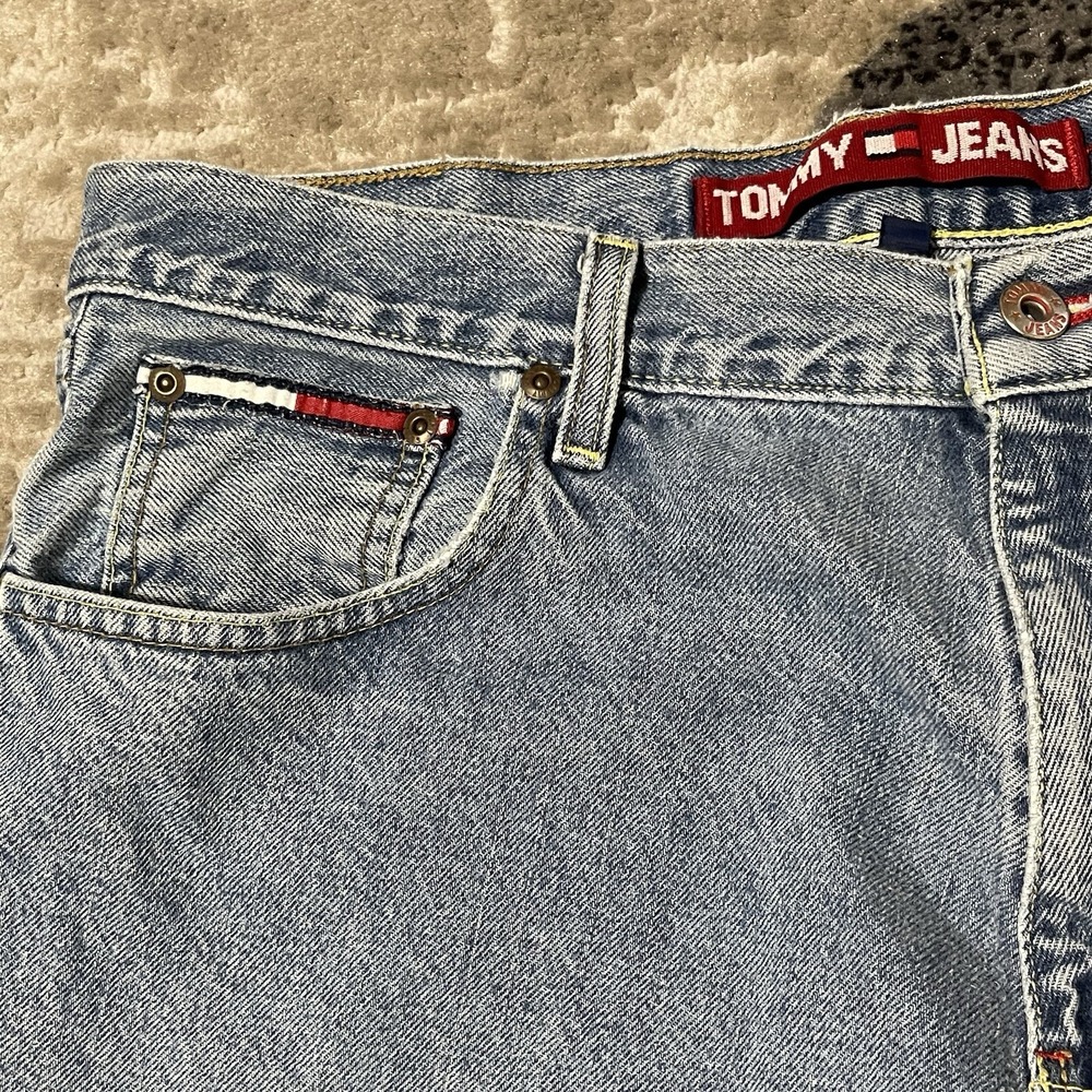 Tommy Hilfiger Baggy Jeans Men 34x30 Blue Denim Skater Wide Leg Grunge Rap VTG - Picture 4 of 15
